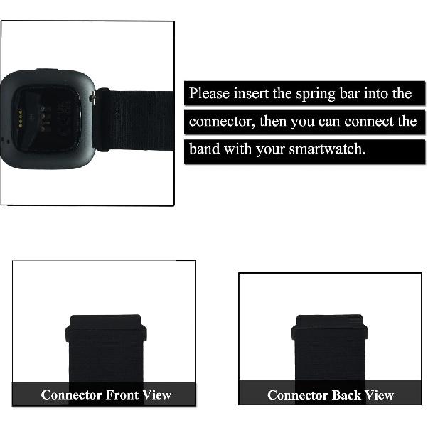 Adjustable Elastic Wrist Band/Ankle Band for Compatible with Fitbit Versa 2/Blaze/Versa/Versa Lite/Versa Special Edition Smartwatch, Stretchy Band