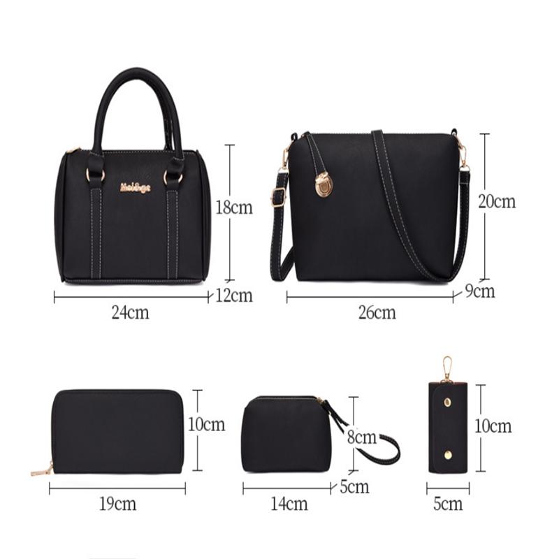 Женская осенняя новая модная сумка-мессенджер на одно плечо из шести предметов большой вместимости