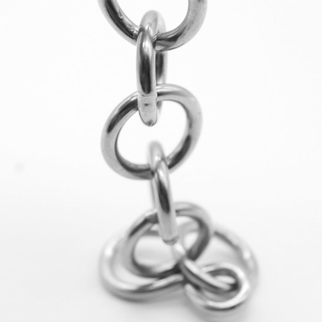 Heavy Duty Steel 9" Safety Chain with Hooks for Car Dent Repair Chain for Crowbar Hanging Chain Secures 22.5cm Length