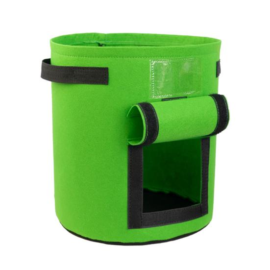 Нетканый войлочный мешок для выращивания Большой диаметр Мешок для посадки картофеля Ведро для выращивания рассады с окошком для овощей Клубника