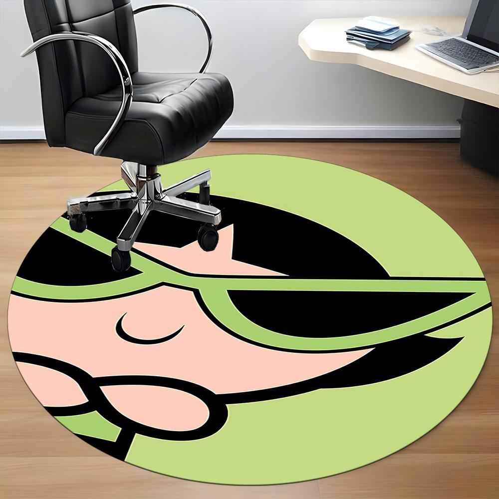 P-Powerpuff Girls Office Round Area Rug, Under Office Chairs Bedroom Living Room Home Decor a1022137