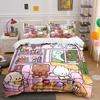 Cute animals reading together Bedding Set for Kids Luxury Gift 3pcs Digital Print Comforter Set Soft Comfortable Breathable