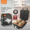 1500W Waffle Maker Fully Automatic Two Sided Heating Electric Baking Pan Small Household Breakfast Machine