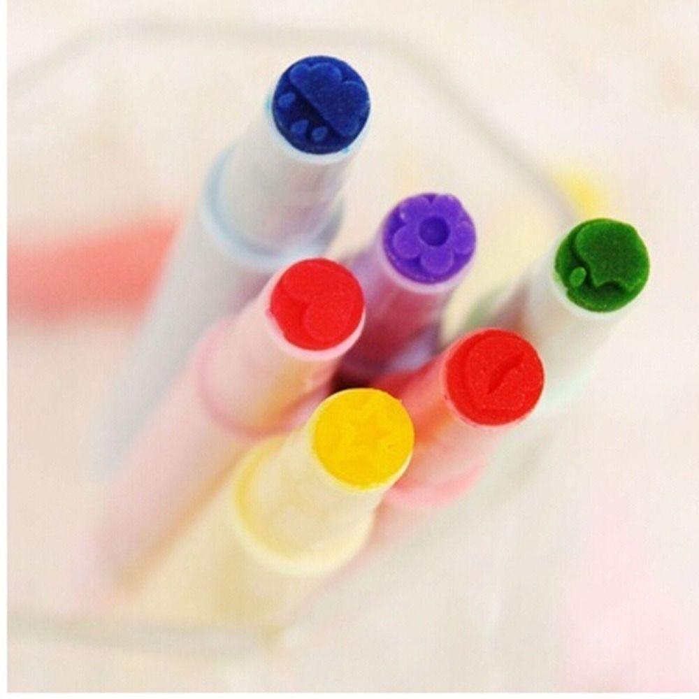 Ручка-маркер для украшения дневника, конфетного цвета, штамп, милые ручки-хайлайтеры