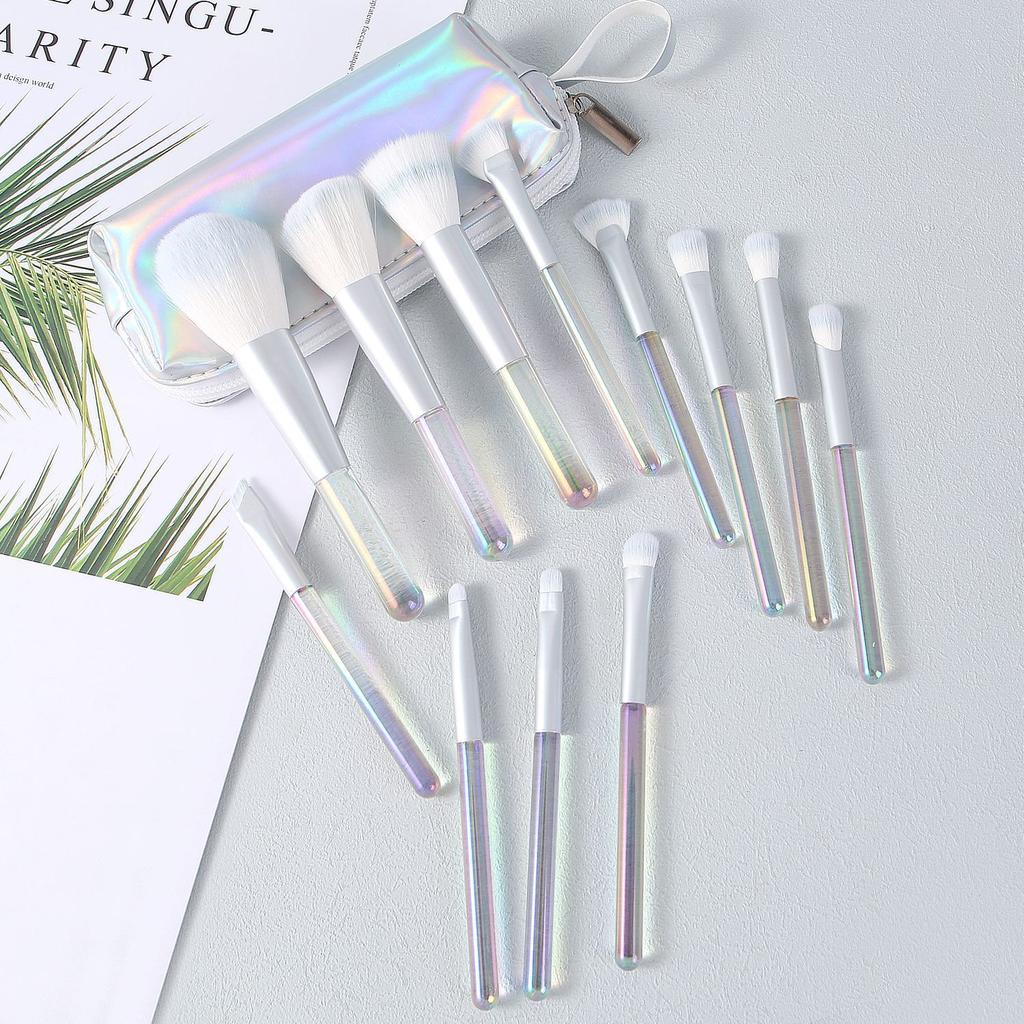 Профессиональный набор кистей для макияжа из 12 предметов, набор кистей премиум-класса из синтетического веганского материала для растушевки пудры, тонального крема, консилера, румян и теней для век, не тестируется на животных