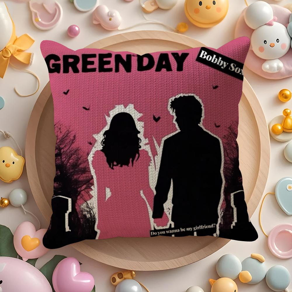 G-Green Day S-Saviors Наволочка Лен Органическая Ткань Двусторонний Принт Дышащая Наволочка Диван Домашний Декор Подарок