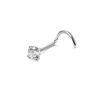 2mm 1Pc Stainless Steel Crystal Piercing Nose Ring Nose Stud Rings Body Jewelry Gift KTY