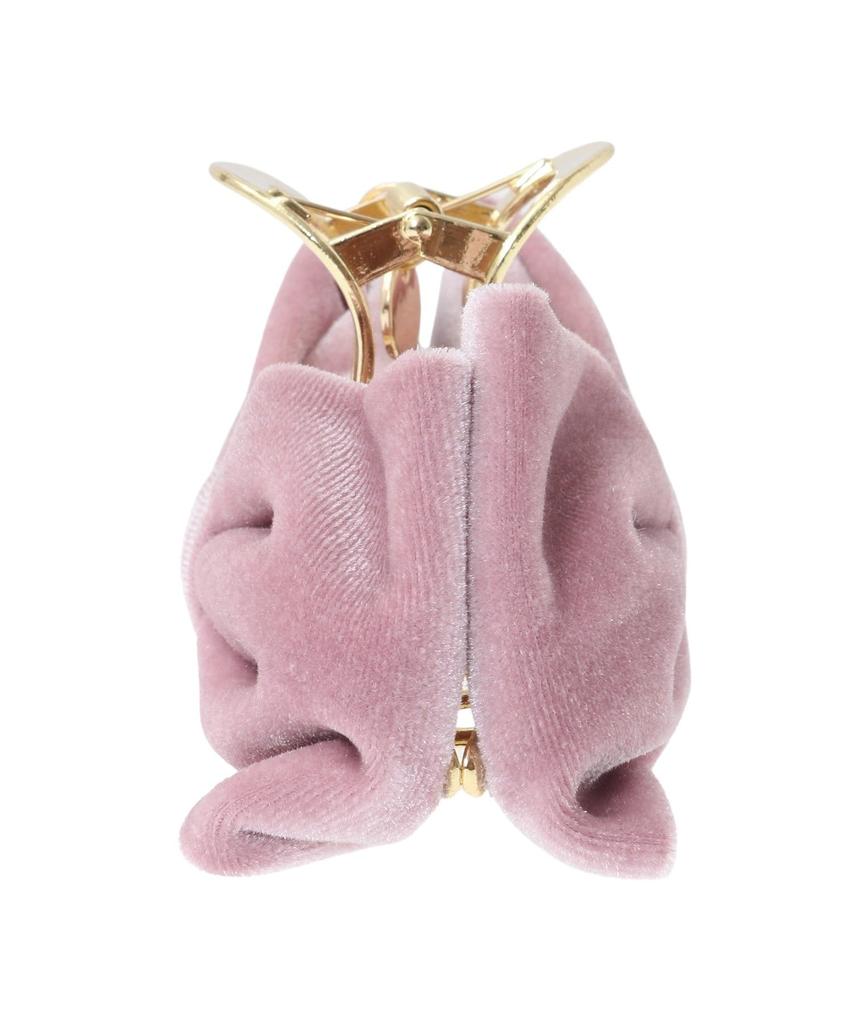 Maison de Fleur Бархатный памятный бант Розовый женский зажим,