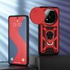 KEYSION Shockproof Case for Redmi Note 14 Pro + 5G 14 5G Slide Camera Protection Ring Stand Phone Back Cover for Xiaomi POCO X7