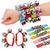 1 пара браслетов с бубенцами для детей, погремушки, игрушечные ударные, развивающие игрушки, носимые, нелегко деформируются, кольцо-бубенец Орф