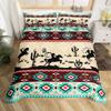Геометрические полосы Трайбл стиль Пододеяльник Размер Квин Кинг Западный Ковбойский стиль Постельное белье Домашний декор 3 предмета с 2 наволочками