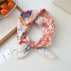 Flower Floral Print Scarves Kerchief Bandanas 55cm Headscarf Hair Ribbon Accessories  for Women