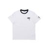 Awareness Logo Embroidered Loose Round Neck Short Sleeve T-Shirt Men Tops White 532034-02