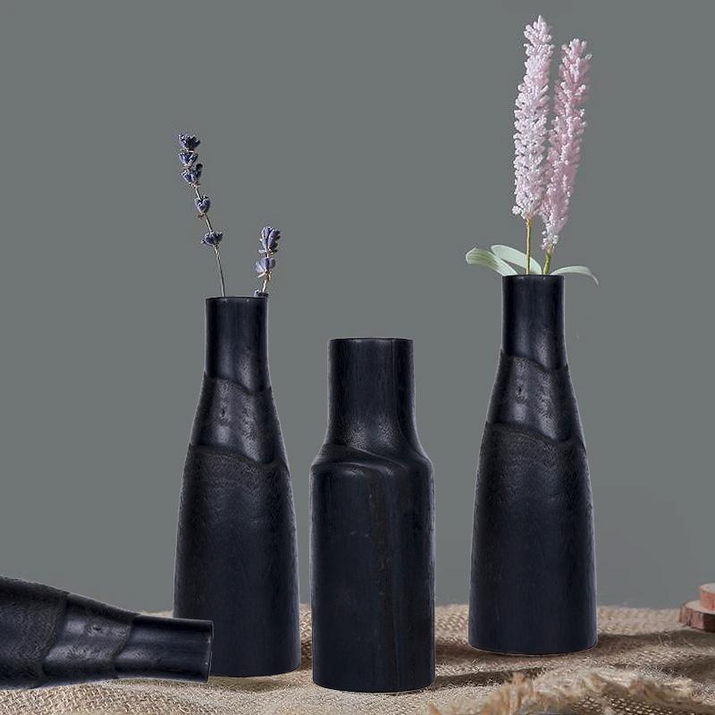 1 шт. деревянная ваза, кашпо, прочный искусственный цветочный горшок, настенный декор для гостиной