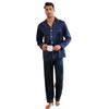 Yaoting Men's Silk Pajama Set - Red Long-Sleeve, Perfect for Weddings, Spring, and Autumn