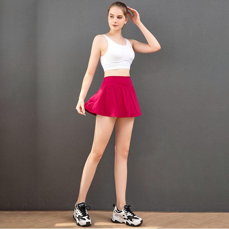Женские спортивные теннисные юбки, юбка для фитнеса, шорты с высокой талией, спортивные шорты для бега, быстросохнущие спортивные шорты