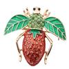 Fashion Drip Oil Color Glaze Rhinestone Bee Brooch Cute Personality Clothing Alloy Corsage Brooch