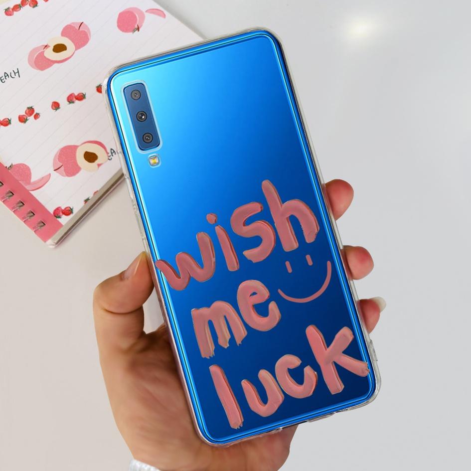 Силиконовый Чехол Для Samsung Galaxy A7 2018 Чехол A750 A750F Чехол Прозрачный ТПУ Модный Чехол Для Телефона Для Samsung A 7 2018 SM-A750F Fundas