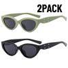 2PACK Fashion Classics Small Frame Cat's Eye Sunglasses Women Sun Glasses Men's Outdoor Fashion Eyewear UV400  Gifts