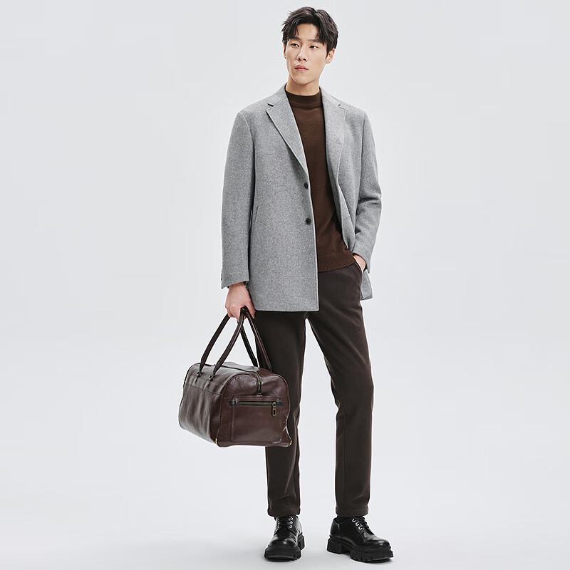 SEPTWOLVES Men's Wool Blend Warm Overcoat