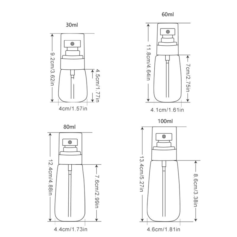 Портативный портативный размер прозрачного дизайна распылителя небольшого размера для дезинфицирующего средства