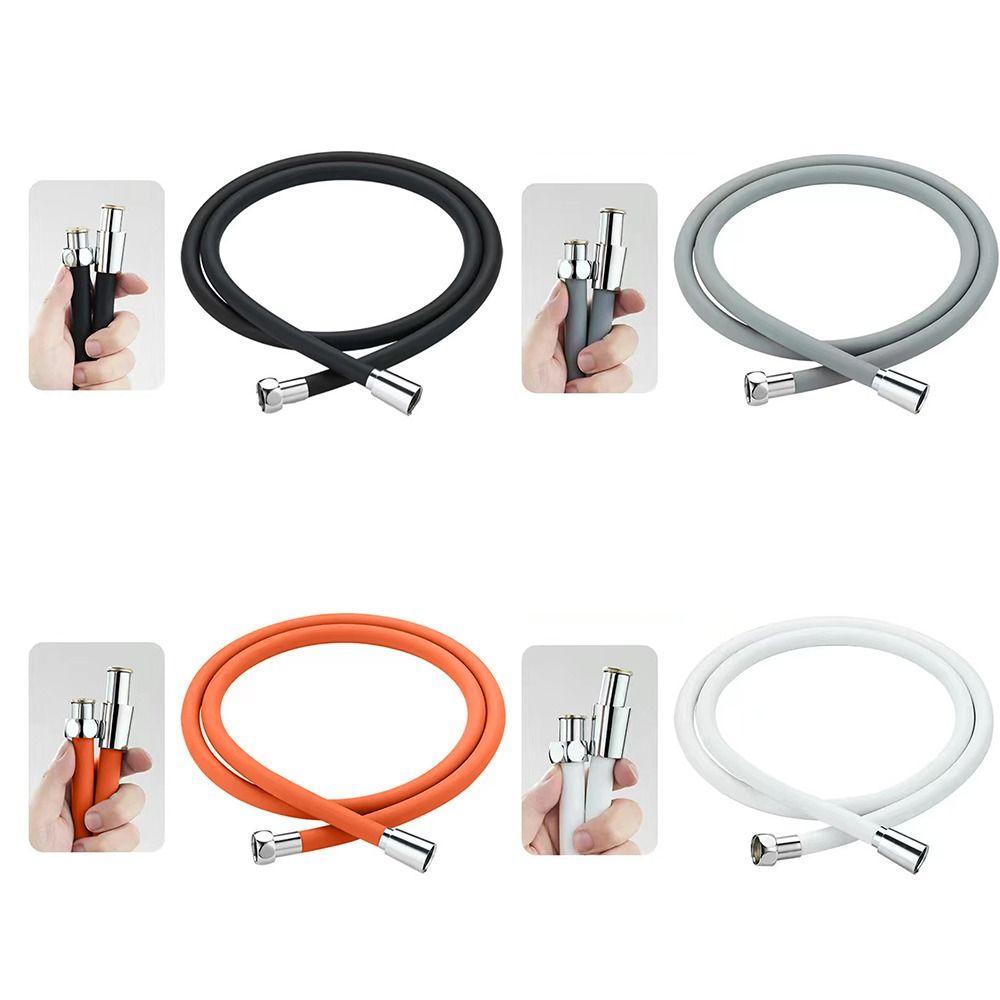 Anti-Winding Silicone Flexible Shower Hose 1.5/2M Showerhead Tube Bathroom Faucte Accessories