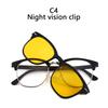 Polarized Sunglasses Men Women 5 In 1 Magnetic Clip On Glasses  Optical Prescription Eyeglass Frames Magnet Clips