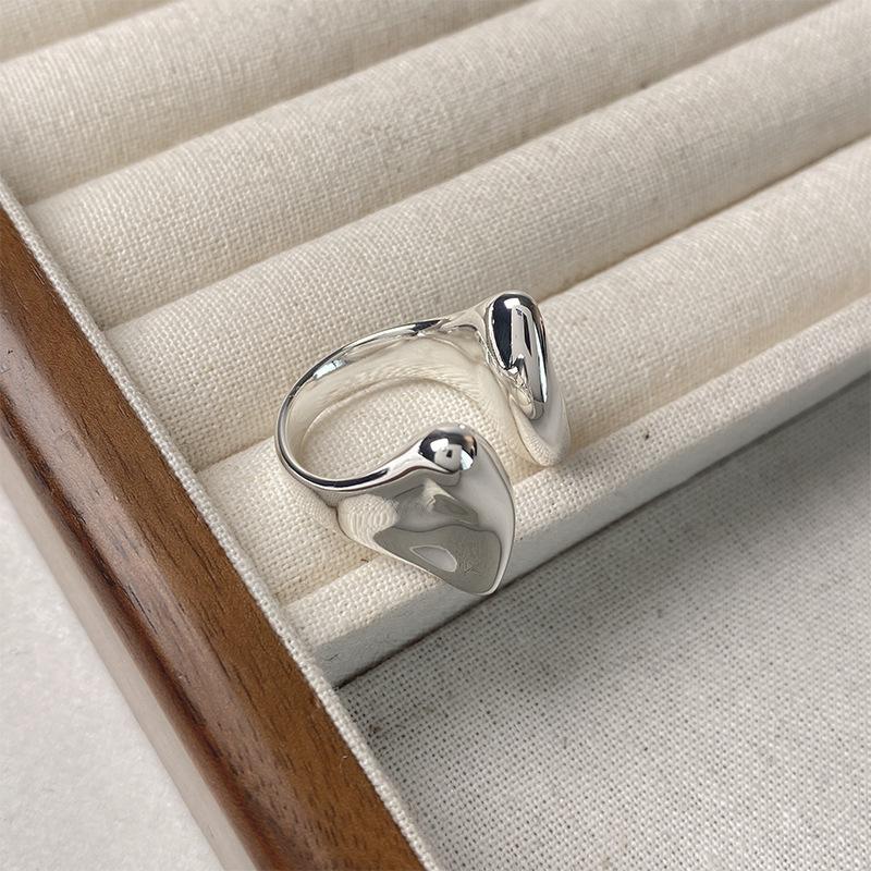 2024 Элегантное Классическое Регулируемое Полированное Открытое Кольцо - Роскошный Дизайн Высокого Класса для Женщин