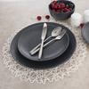 White paper table mat, round, 35 cm