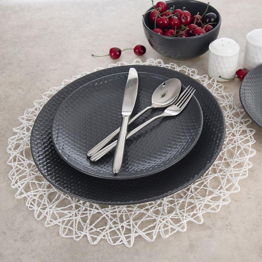 White paper table mat, round, 35 cm