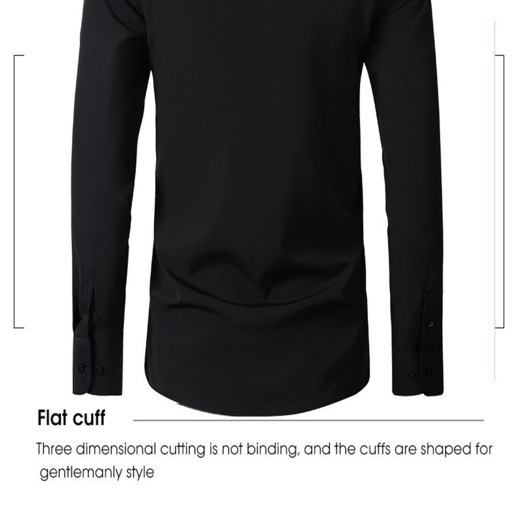 Men's Slim Fit Elastic Shirt, Business Thin Shirt