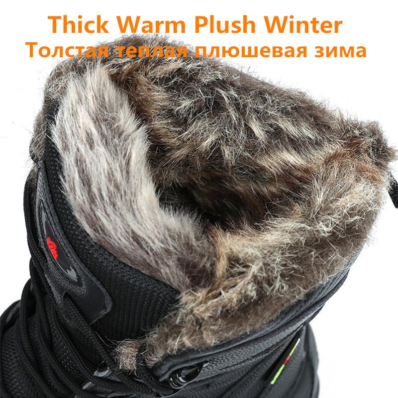 Winter Waterproof Men Boots Plush Super Warm Snow Boots Men Sneakers Ankle Boots Outdoor Men's Desert Boots Botas Hombre