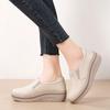 Women's Platform Loafers Moccasins Casual Slip On Minimalist Thick Sole Height Increase Shake Shoes for Mother Plus Size