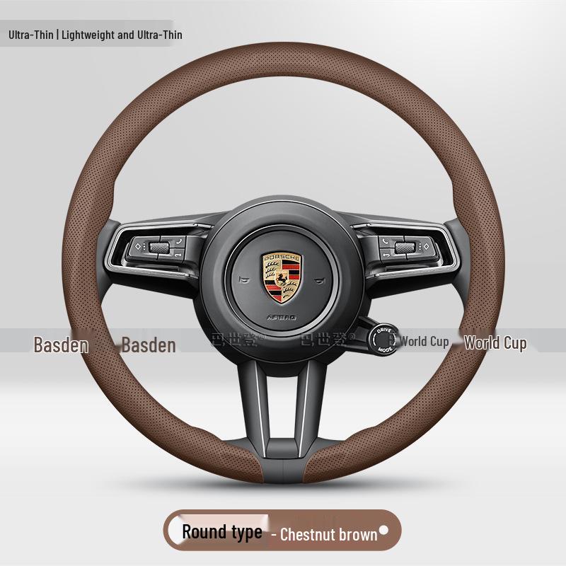 Porsche Steering Wheel Cover: Cayenne, Macan, 911, Panamera, Taycan, 718