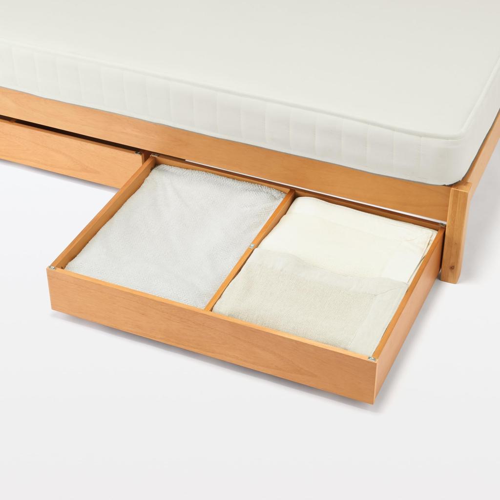 MUJI Деревянная кровать под ящиком для хранения вещей с разделителями KA0T1A3S