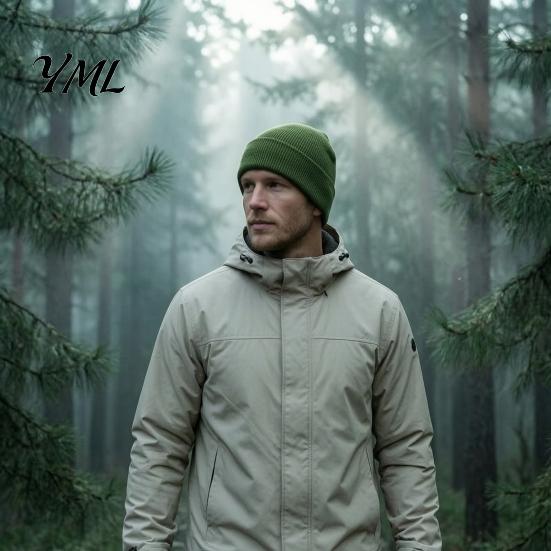 Adult Unisex Cap Knitted Winter Hat, Thick Thermal Skull Cap, Cozy Windproof Soft Polyester Hat Warm Knit for Men Women Outdoor Hiking Jogging