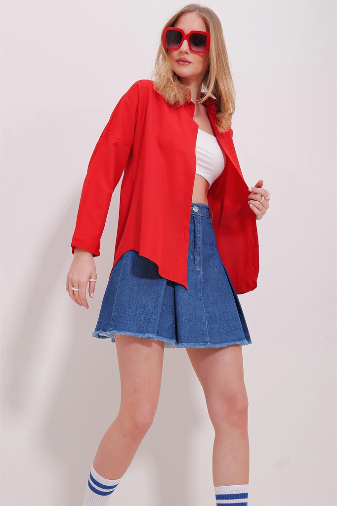 Женская рубашка, модная бежевая базовая рубашка из хлопка нового сезона с манжетами