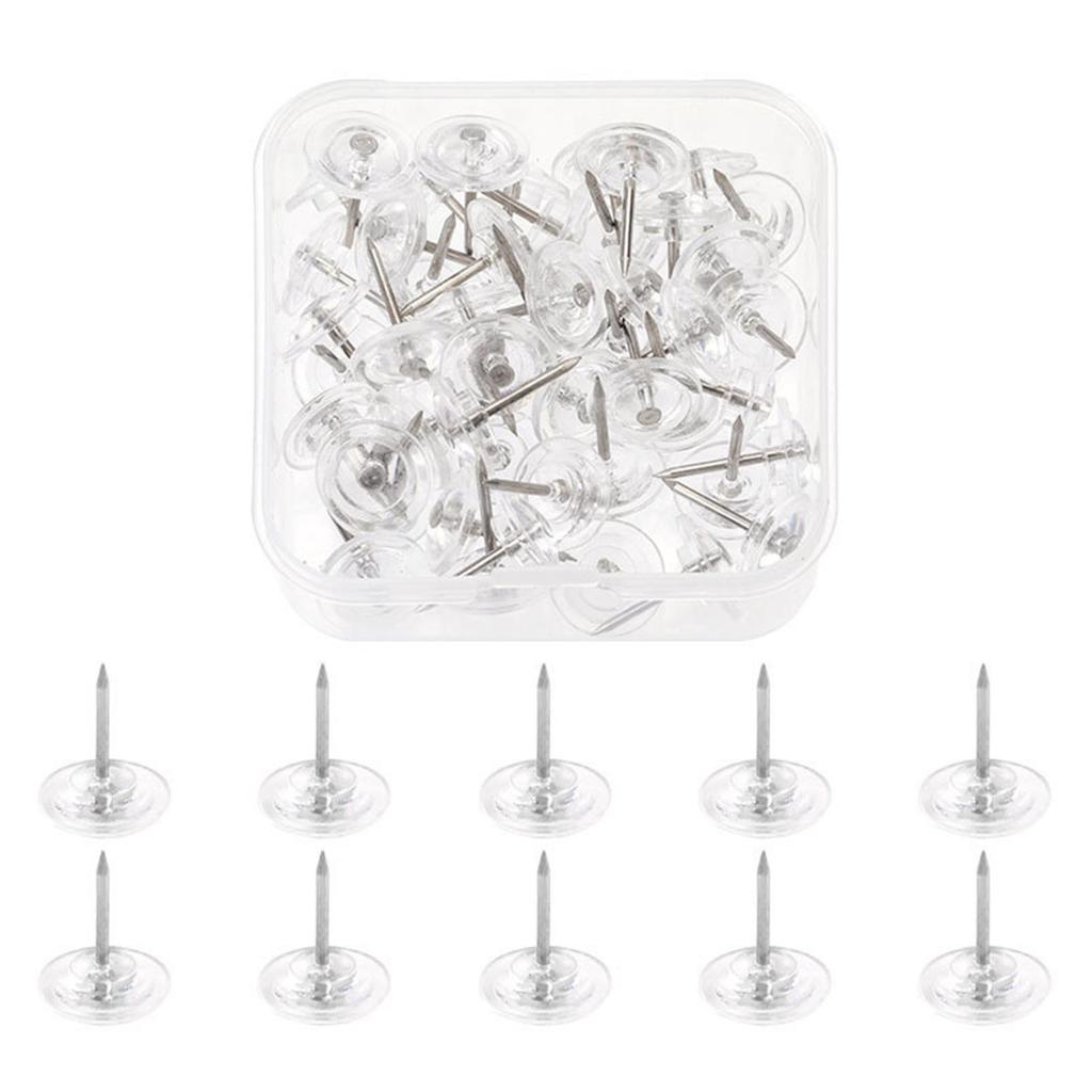 50Pcs Push Pins Decorative Map Pins Cork Notice Board Thumb Tacks for Bulletin Board Fabric Marking Picture Hanging