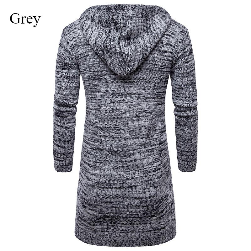 Мужской кардиган с капюшоном, толстый свитер, зимний новый свитер, чтобы носить теплое повседневное пальто, тонкое удобное модное черное пальто