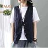 Женское пальто с v-образным вырезом, однобортный, без рукавов, однотонный, на пуговицах, ретро-кардиган, жилет, повседневная одежда, повседневный жилет, топ