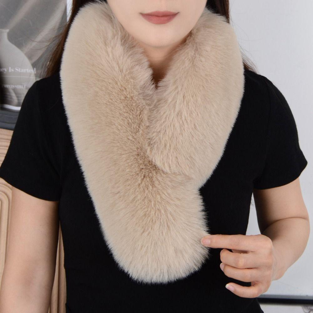 Multicolor Faux Fox Fur Collar Fashion Warm Shawl Scarve 2024 Fur Shawl Collar