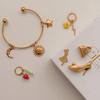 Модный подвес из нержавеющей стали с покрытием 18 карат золотом: Дизайны с сердечками, фруктами и солнцем для девочек