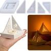 5pcs Sailboat Candle Holder Silicone Mold, Suitable for Pottery | Resin Process | Plaster Craft