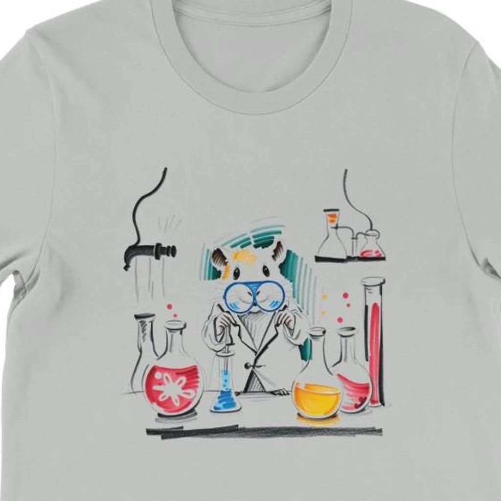 Scientist Hamster Shirt , Unisex, Animal Lover Shirt, Funny Animal T-shirt, Gifts For Him, Gifts for Her