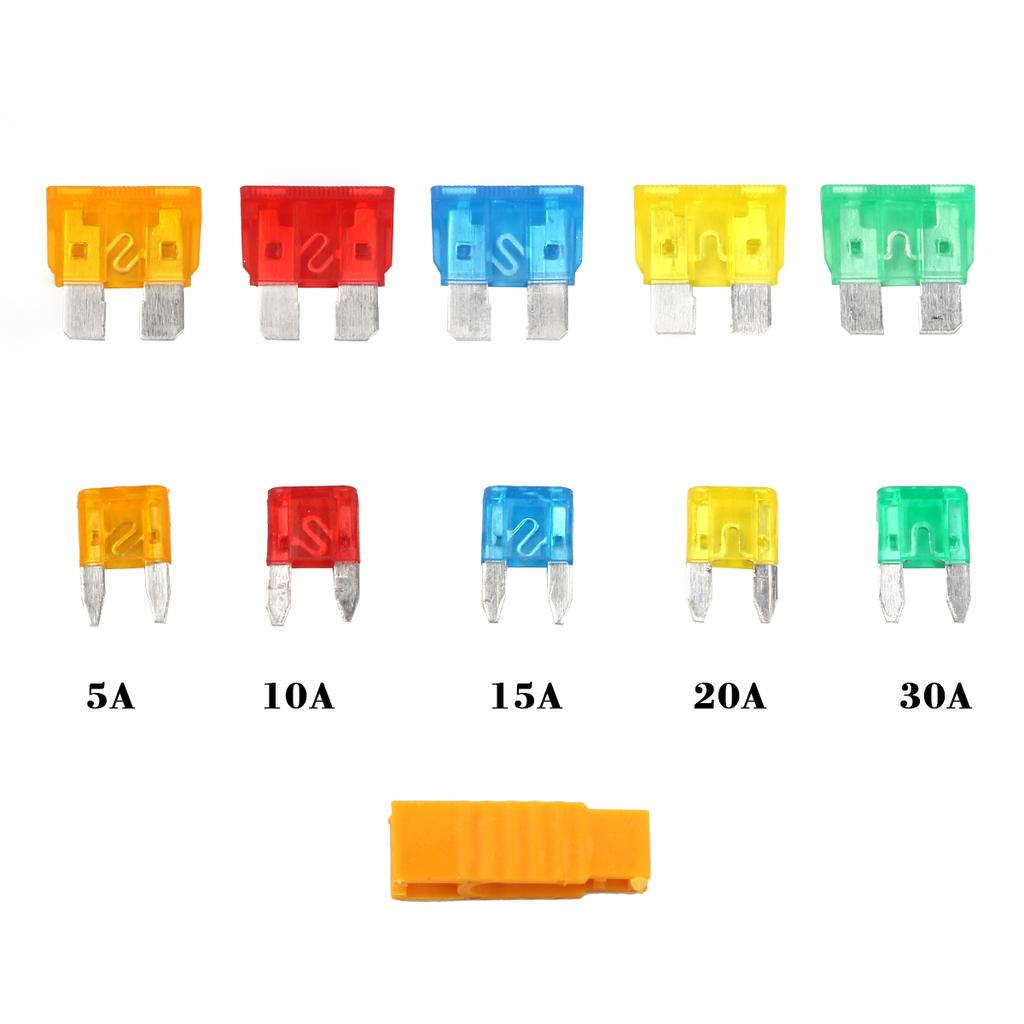 50/80/180pcs 5/10/15/20/30A Car Auto Small and Medium Blade Fuse Motorcycle Boat Truck Automotive Blade Fuse Assortment Set Fuse Holders1