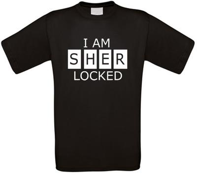 I Am Sherlocked Sher-Locked Sherlock Watson Cult Series T-Shirt All Sizes