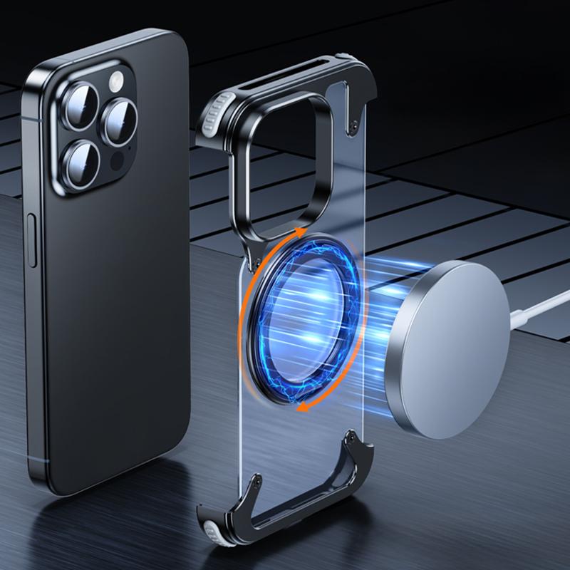 For iPhone 15 Pro Max Case Compatible with Magsafe Ring Kickstand Matte PC Phone Cover