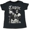 Футболка Тупак 2Pac All Eyez On Me Логотип Официальная Женская Свободного кроя Размер L Черная
