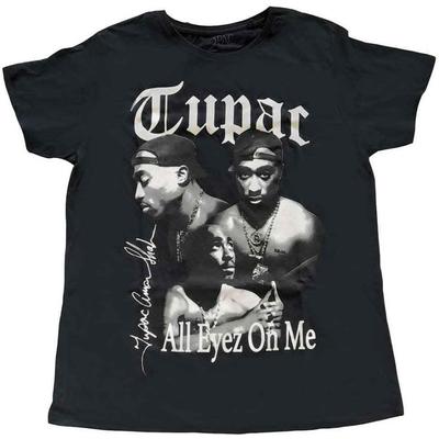 Футболка Тупак 2Pac All Eyez On Me Логотип Официальная Женская Свободного кроя Размер L Черная