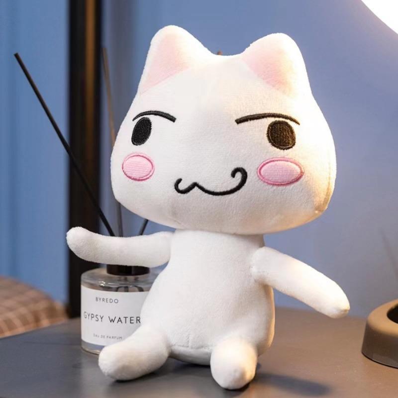Милая Плюшевая Игрушка Кот Торо Иноуэ Пара Черно-Белый Кот Плюшевая Игрушка Улыбающиеся Мультяшные Животные Куклы Украшение Комнаты Подарок на День Рождения